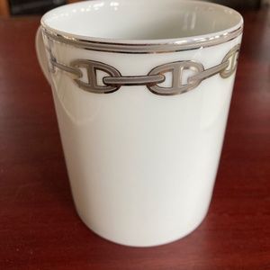 Hermes Coffee Mug Cup Chaine D'Ancre Platinum New Unused - No box